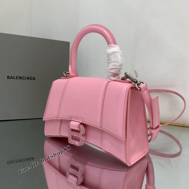 Balenciaga專櫃爆款手搓紋鑽扣xs號手提包 巴黎世家Hourglass沙漏包 fyj1901